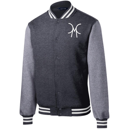 Concrete Fleece Letterman Jacket